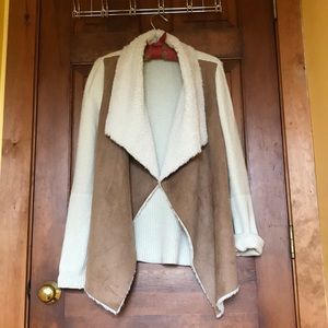 Romeo + Juliet faux suede and fur sweater